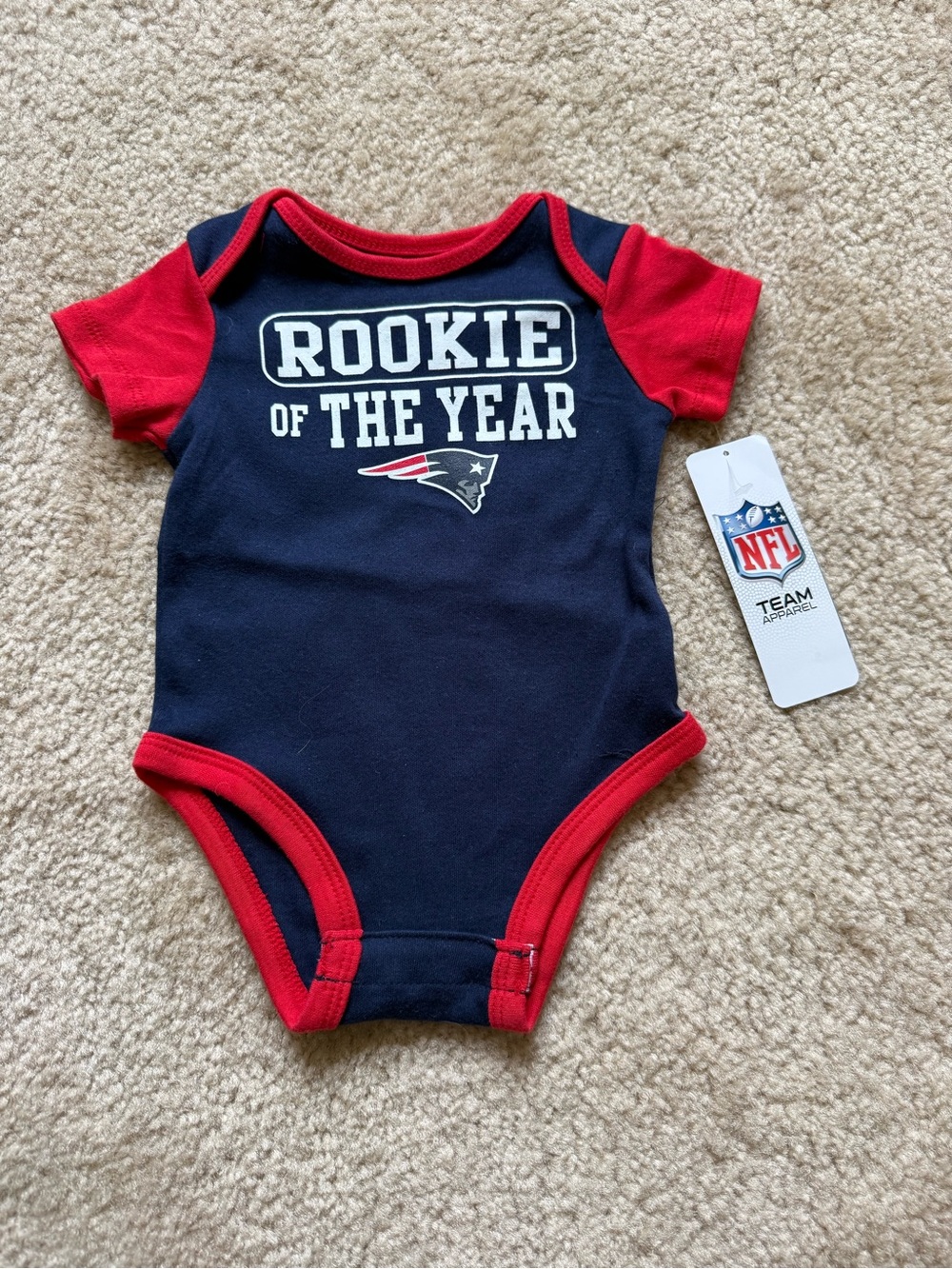 BNWT NFL Team New England Patriots Onsie Size 0-3M